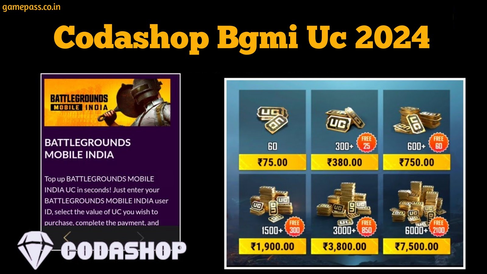 Codashop BGMI UC