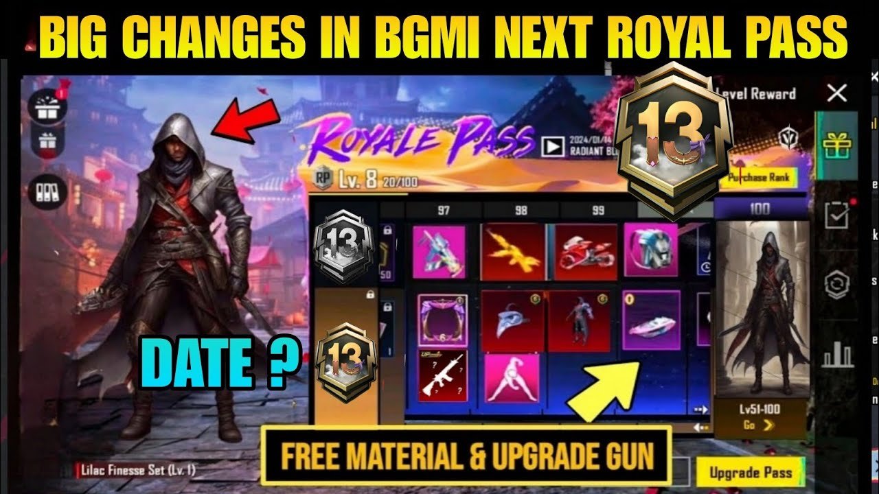 BGMI A13 Royal Pass Rewards Leaks